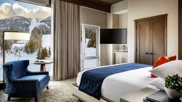 Suite, 1 cama King size y sofá cama, vista a la montaña (Balcony) | Sábanas de algodón egipcio y ropa de cama de alta calidad