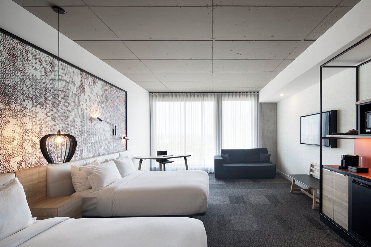 Double Studio - 2 Queen Beds | Premium bedding, down duvets, in-room safe, blackout curtains