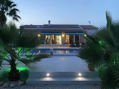 Modern villa with large garden and close to the sea