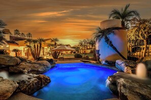 Outdoor pool, a heated pool