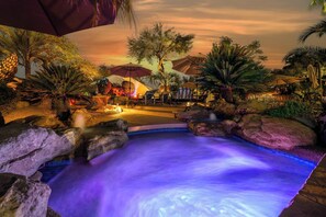 Outdoor pool, a heated pool