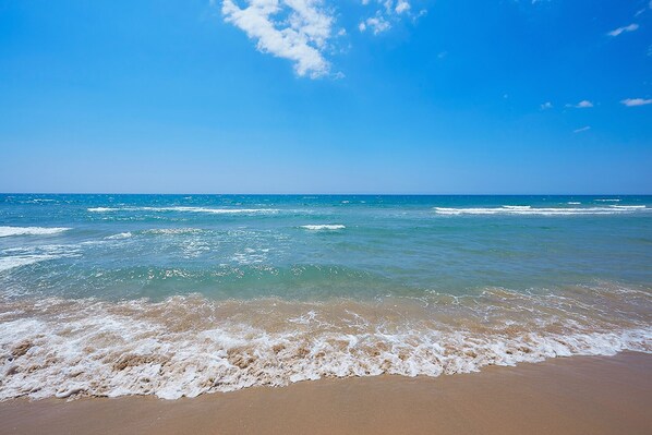 Sun loungers, beach towels