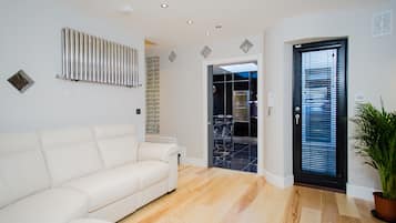 TV, fireplace, DVD player, stereo