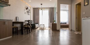 2 Bedrooms Apartment | Living area | LCD TV - Cozy Botanica Boutique (Ho Chi Minh City)