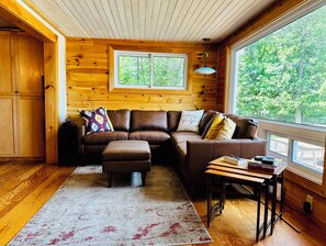 Smart TV, fireplace, DVD player, stereo - Quaint, Quiet Cottage with Cozy Bunkhouses  (Bobcaygeon)