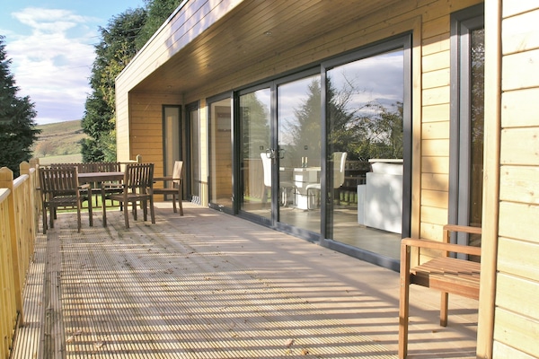The south facing deck is ideal for dining