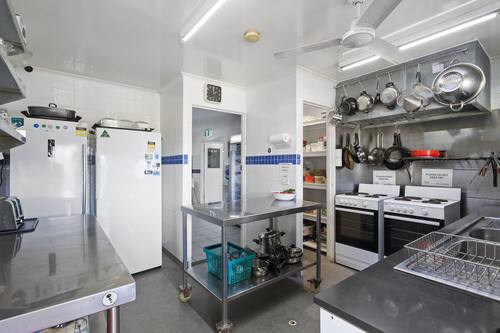 Fridge, microwave, toaster, blender