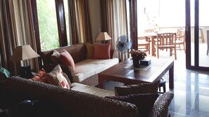 2-Bedroom Condo with Sea View | Living area | 32-inch flat-screen TV with cable channels, TV - Sea View Kata Noi Beach Phuket (Karon)