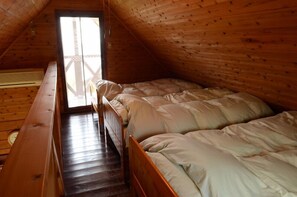 Cottage with Semi Open-air Bath | Living area | Flat-screen TV