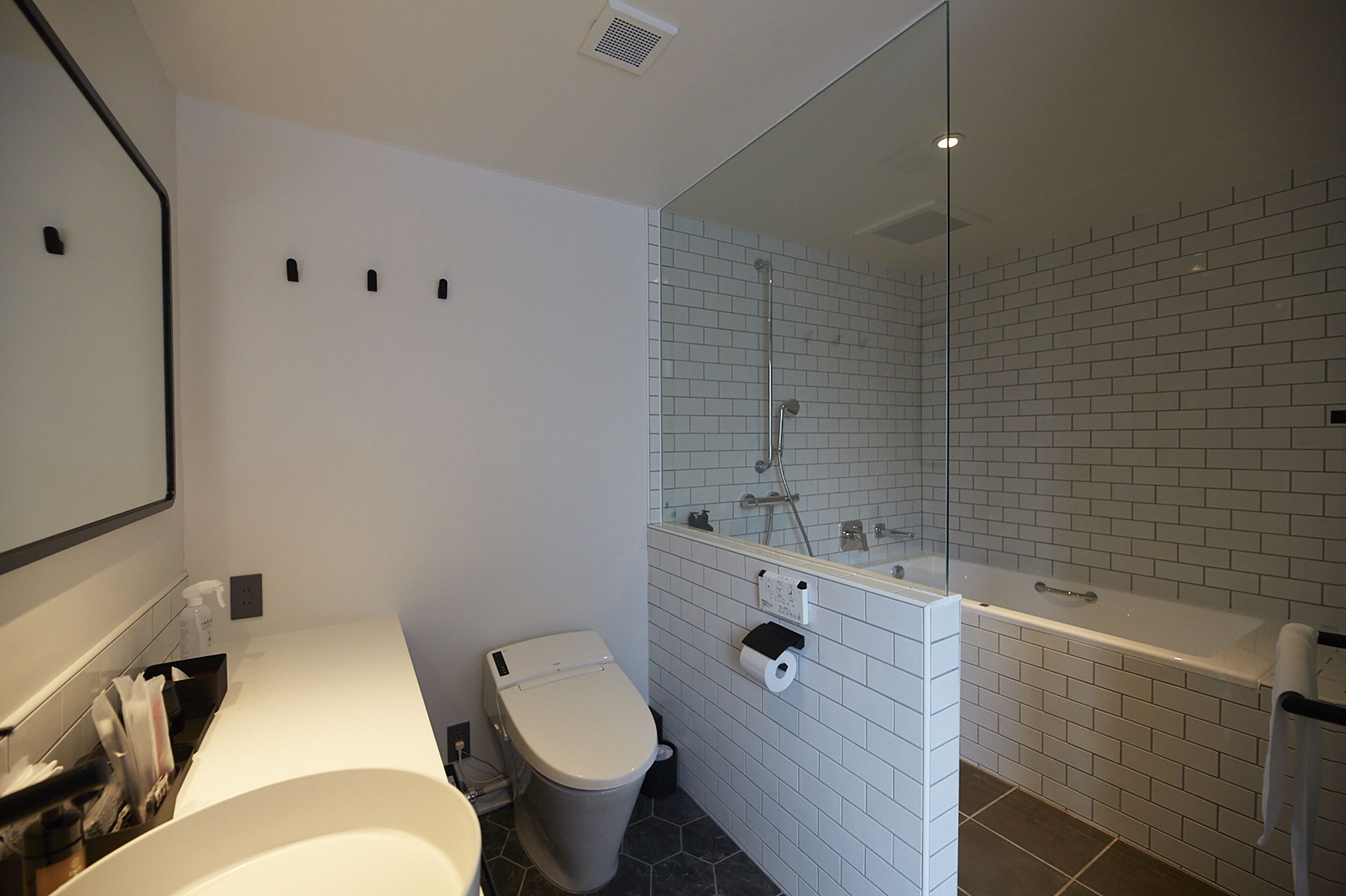 free toiletries, hair dryer, slippers, towels