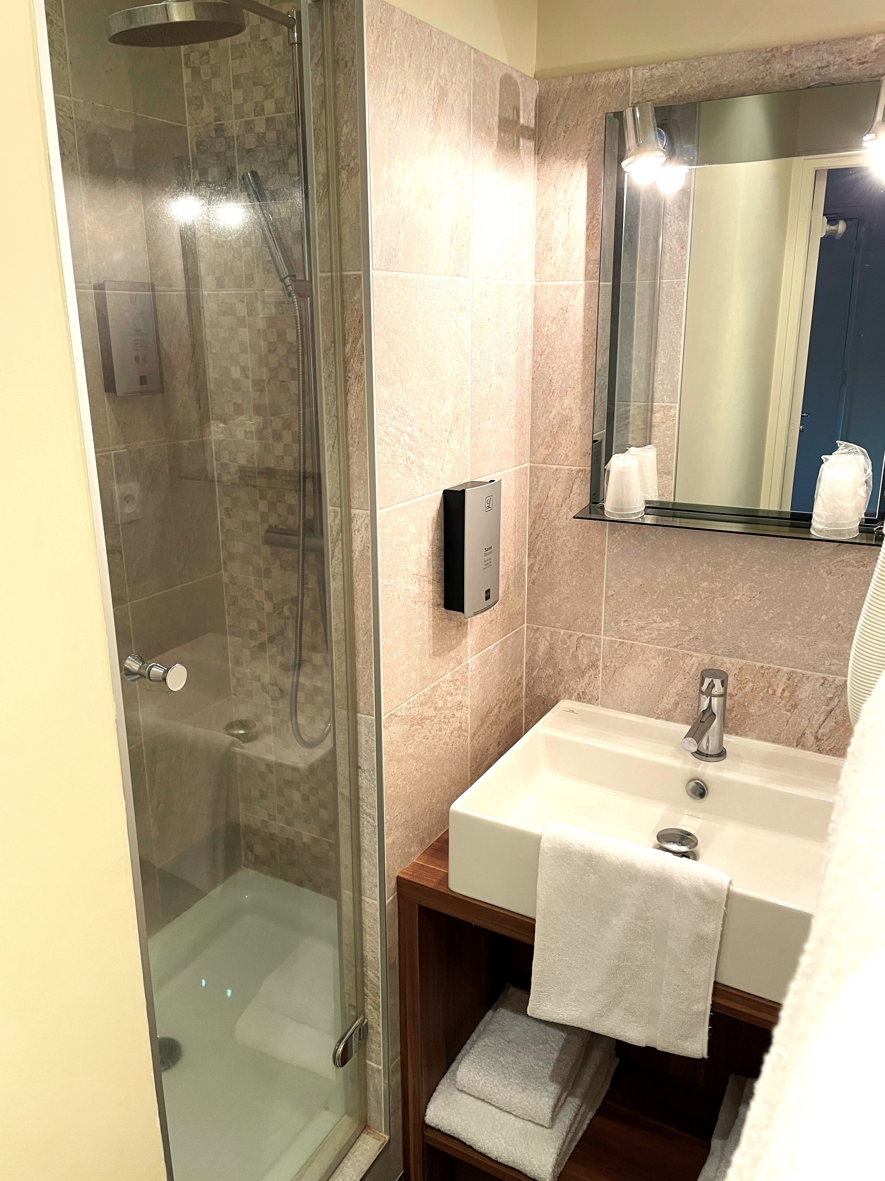 comfort quadruple room | bathroom | free toiletries, hair dryer, towels