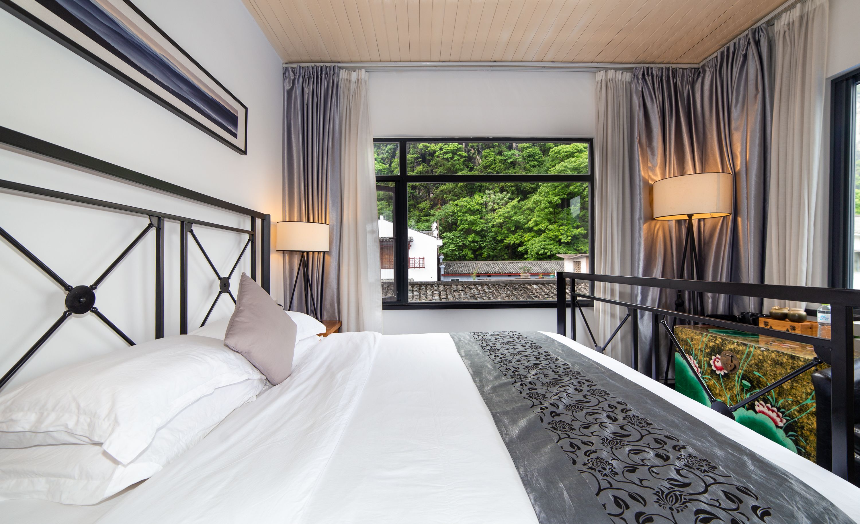 Individually decorated, desk, blackout curtains, soundproofing