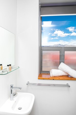 Studio Apartment | Bathroom | Shower, free toiletries, towels, shampoo - Zeederberg Corner (Paarl)