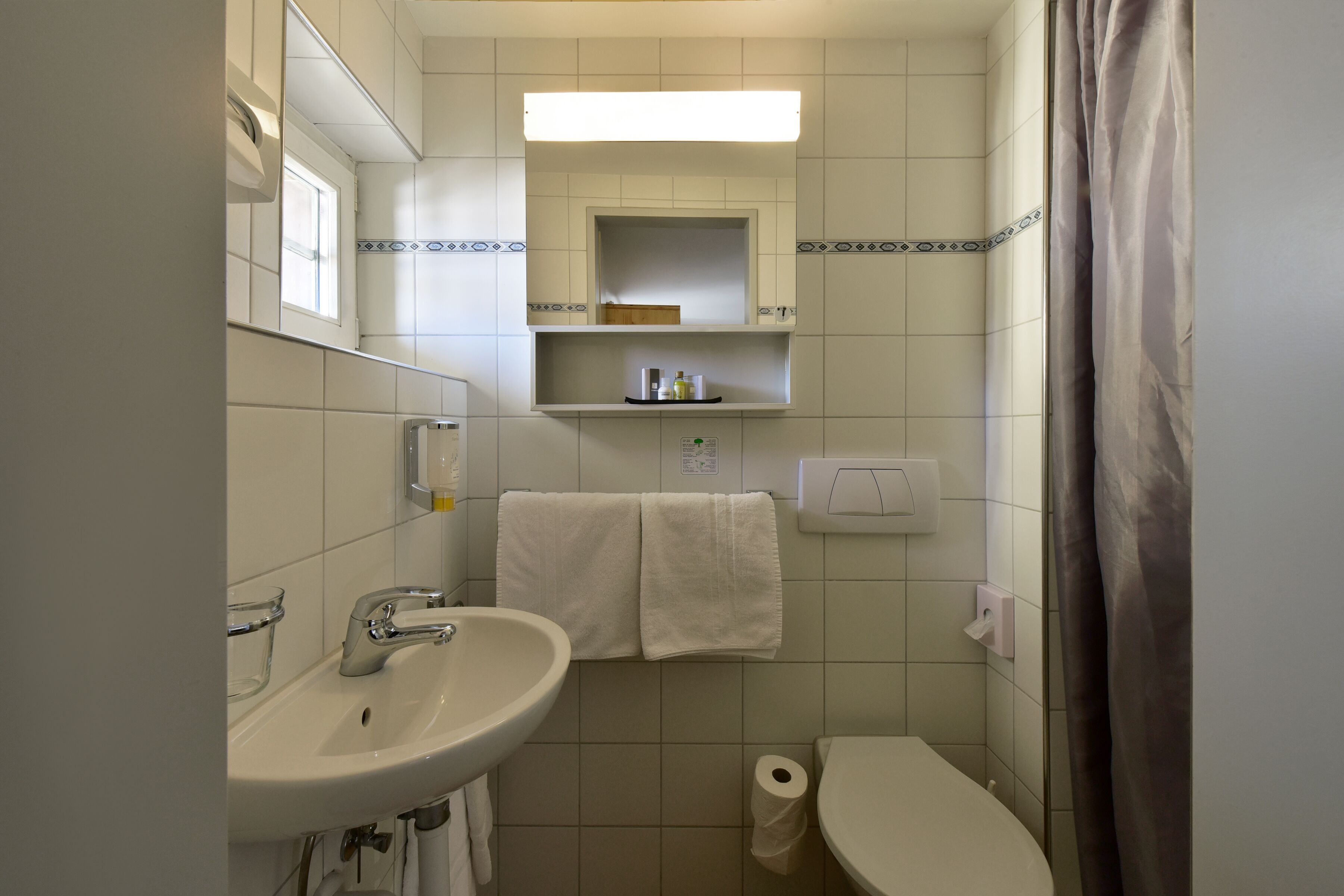 standard double room, 1 queen bed | bathroom | shower, free toiletries, towels