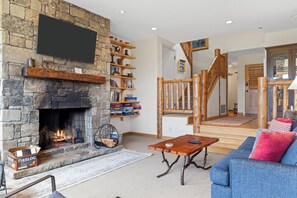 TV, fireplace - Outpost: Spirit Dance 3110 - Summer Pool Access! (Jackson)