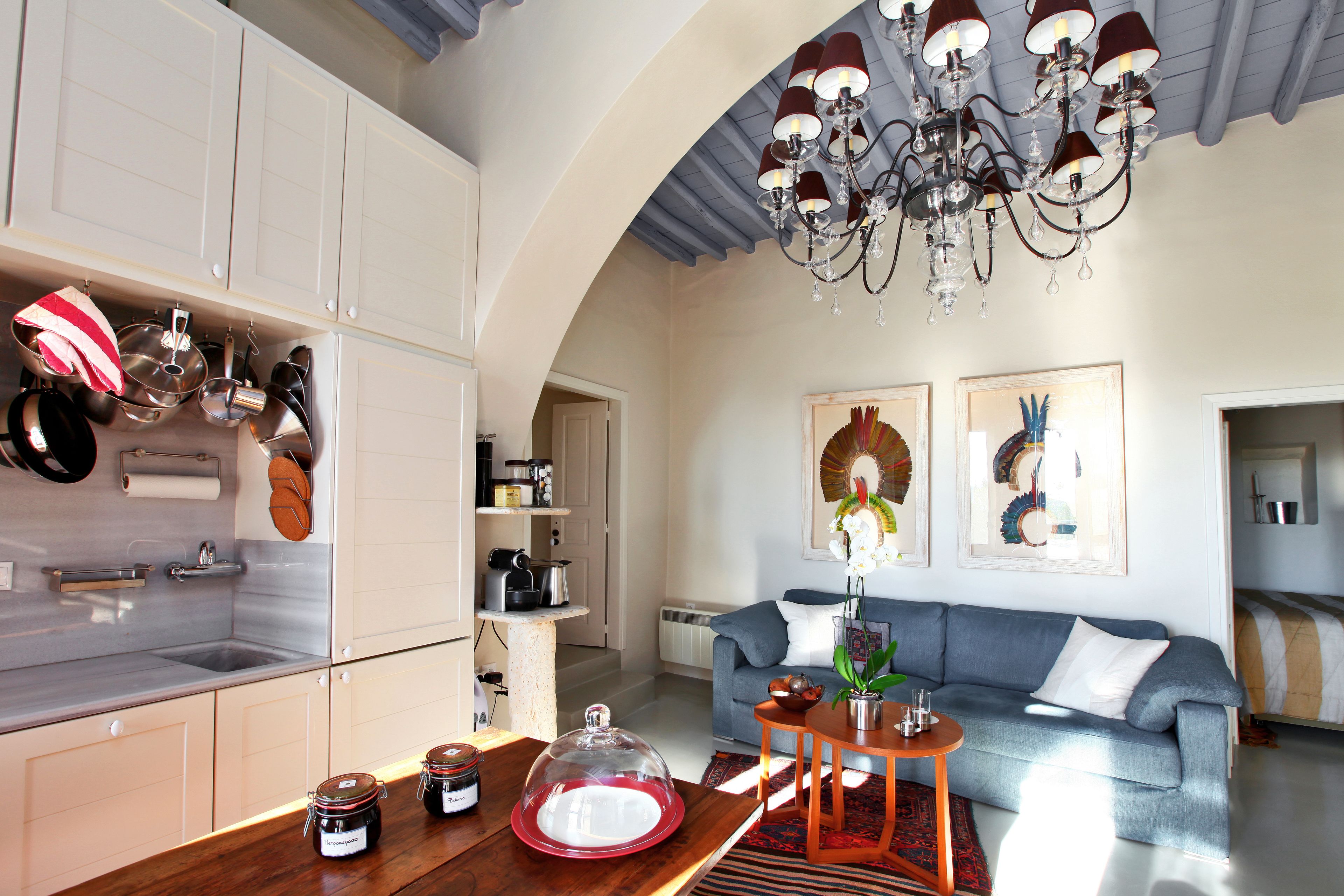 Casa, 3 camere da letto, vista mare (E2) | Area soggiorno | TV a schermo piatto, caminetto, lettore DVD