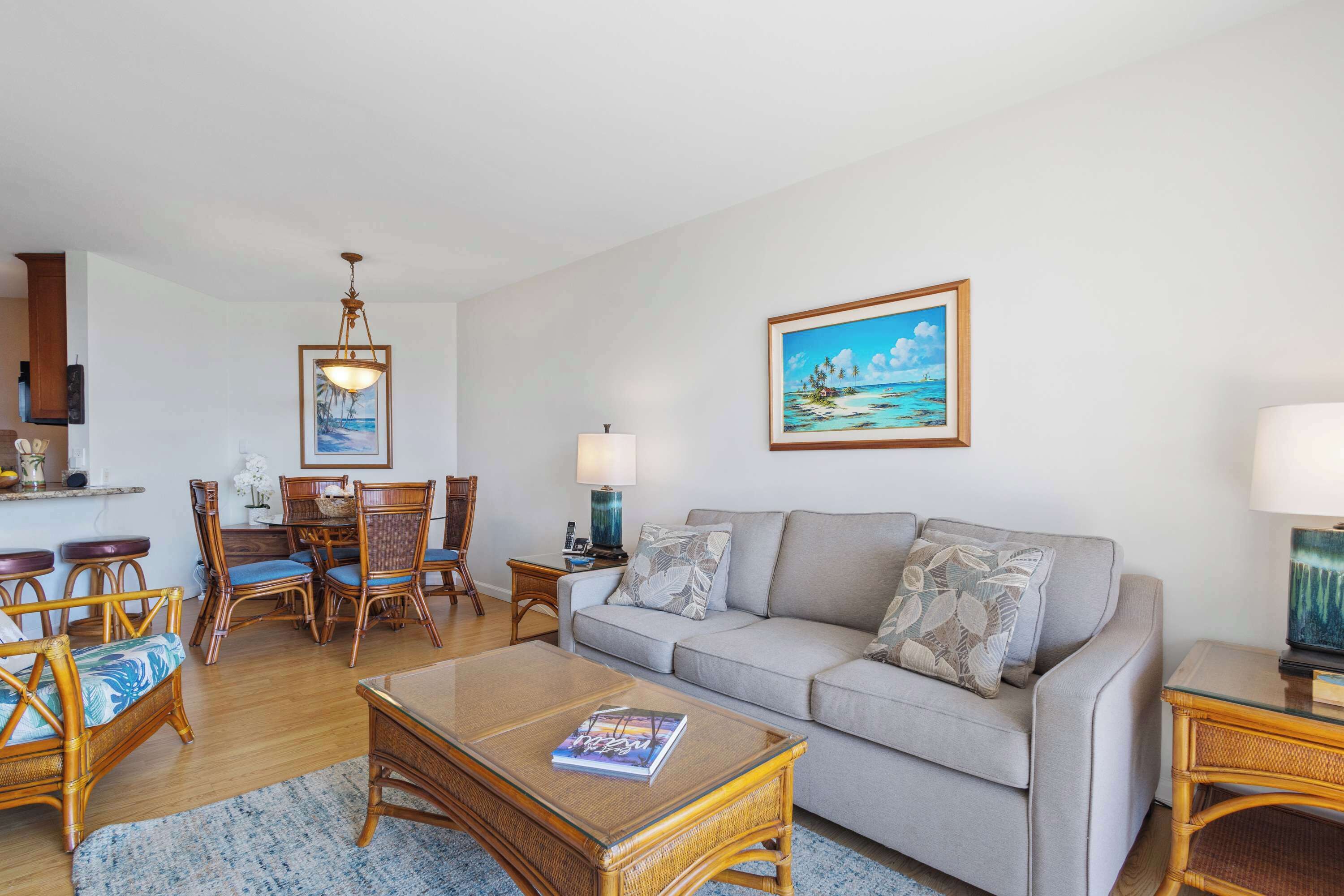 Smart TV, DVD player, books, music library