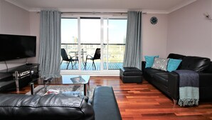 Exclusive-huoneisto, 2 makuuhuonetta, jokinäköala | Olohuone