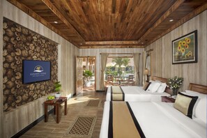 Deluxe Room, 2 Double Beds, Pool View | Premium bedding, minibar, in-room safe, desk - Golden Topaz Resort (Phu Quoc)
