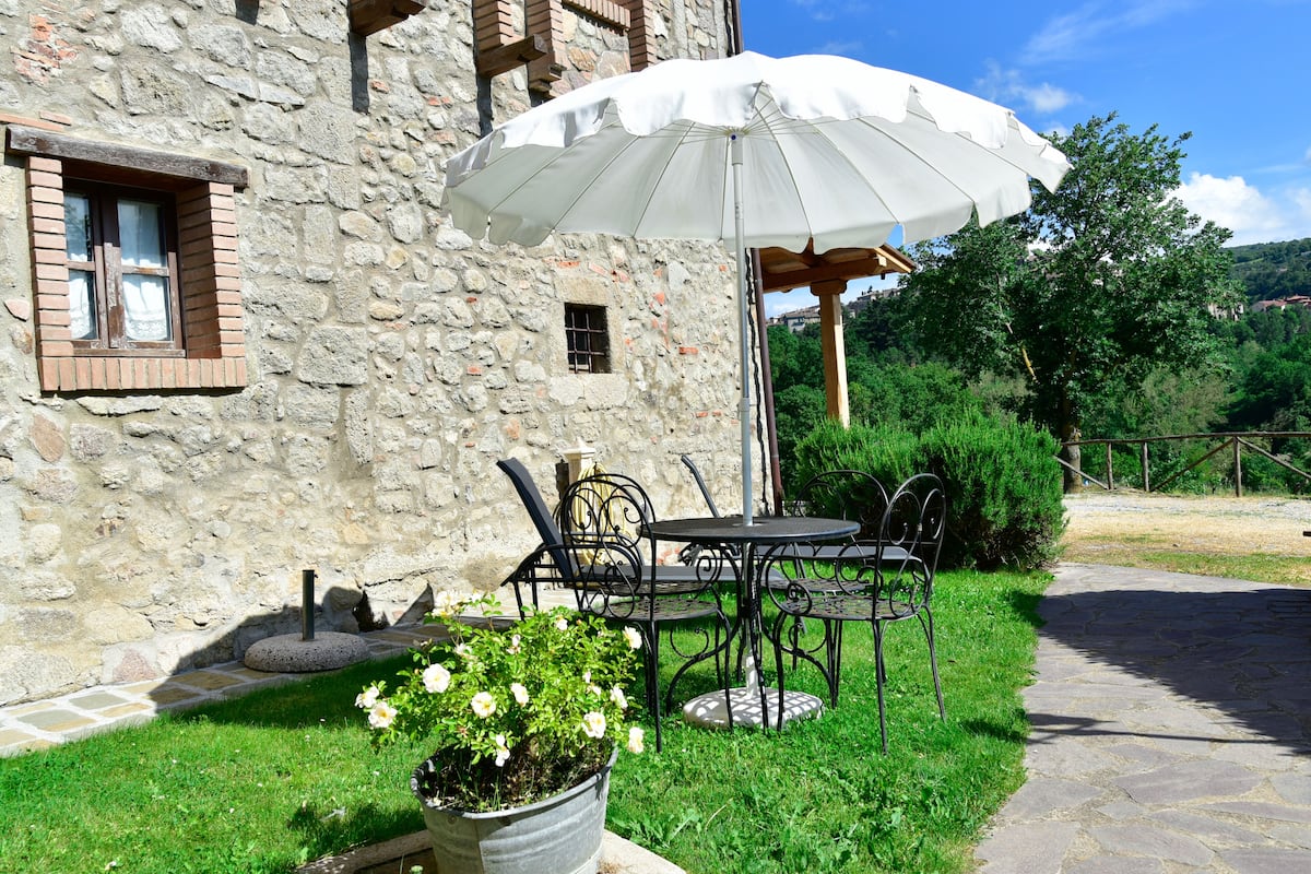 Panorama appartement, 1 queensize bed met slaapbank, patio, uitzicht op park | Kameruitzicht