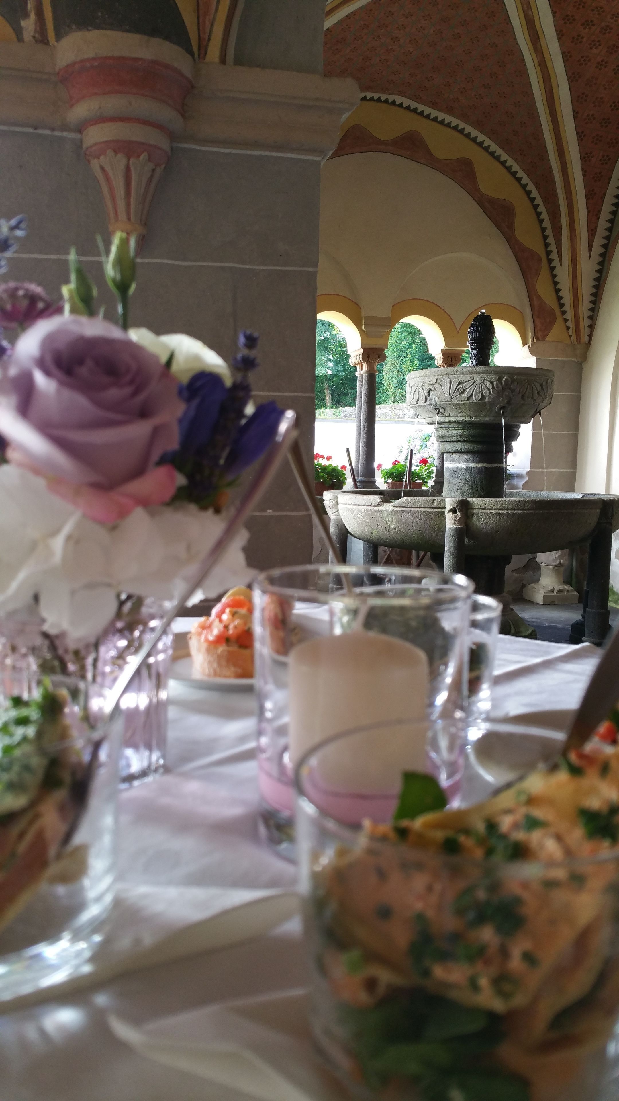 outdoor banquet area