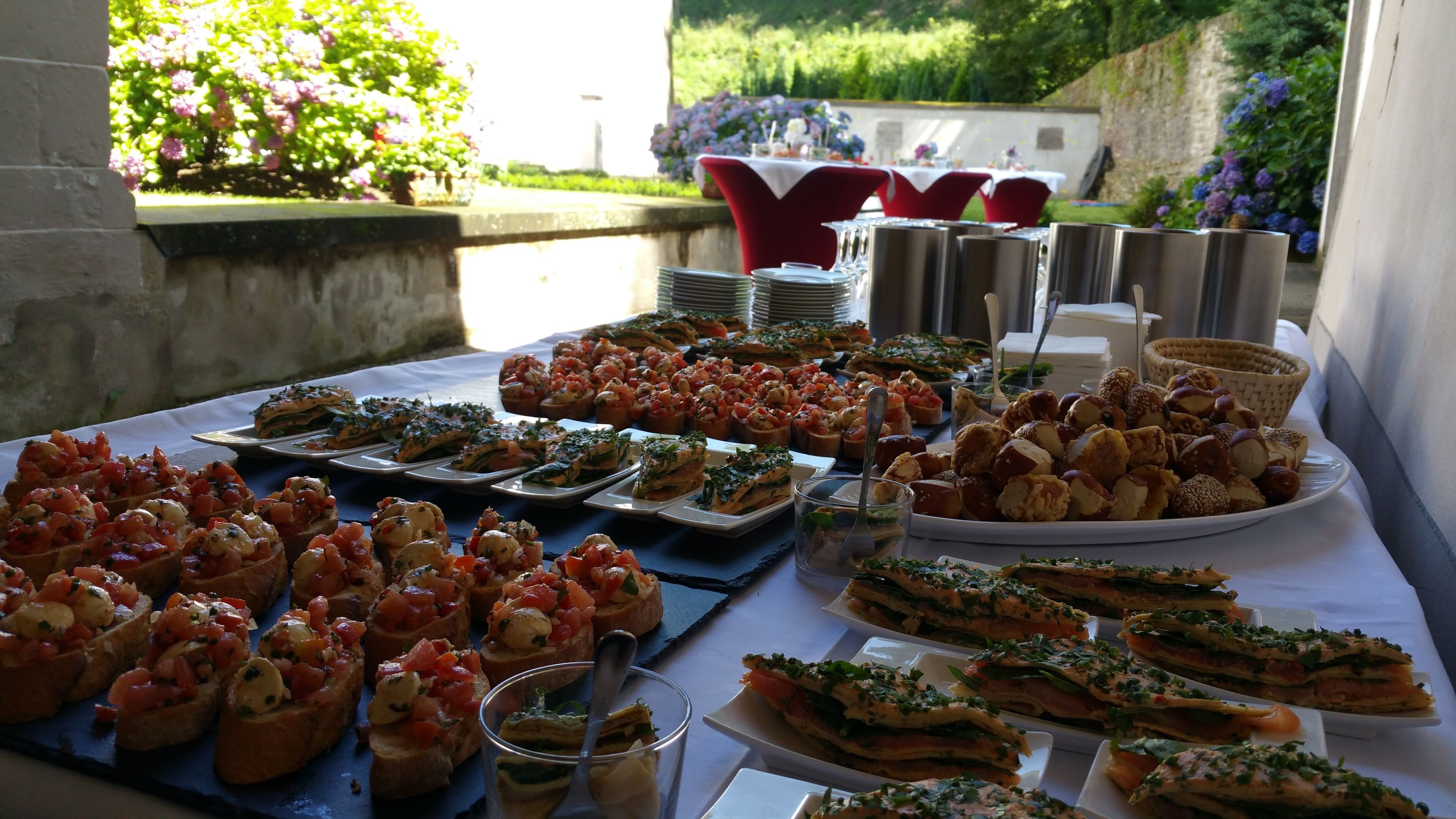 outdoor banquet area