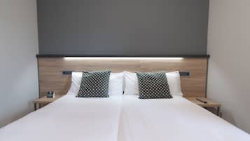 Desk, free WiFi, bed sheets