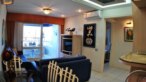 Apartment, Mountain View, Mountainside | Living room | TV - Apartamento Bela Vista - 048 (Gramado)