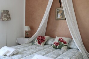 Romantic Room, 1 Bedroom, Patio, Hill View | Frette Italian sheets, premium bedding, down comforters