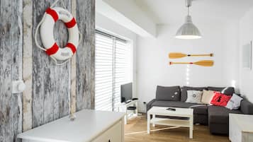 Superior Apartment, 1 Bedroom, Terrace (Bulwar Marina) | Living area | Flat-screen TV