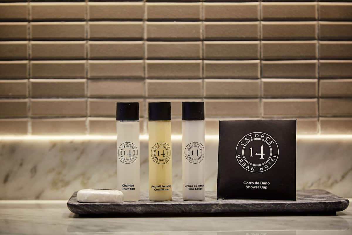 free toiletries, slippers, towels, soap