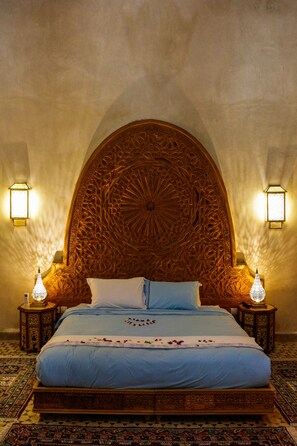 Royal Suite, 1 Bedroom | Premium bedding, down comforters, memory foam beds, free minibar items - Riad Al Fassia Palace (Fes)