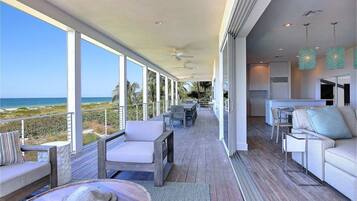 Luxury House, 6 Bedrooms, Beach View, Beachfront | Terrace/patio