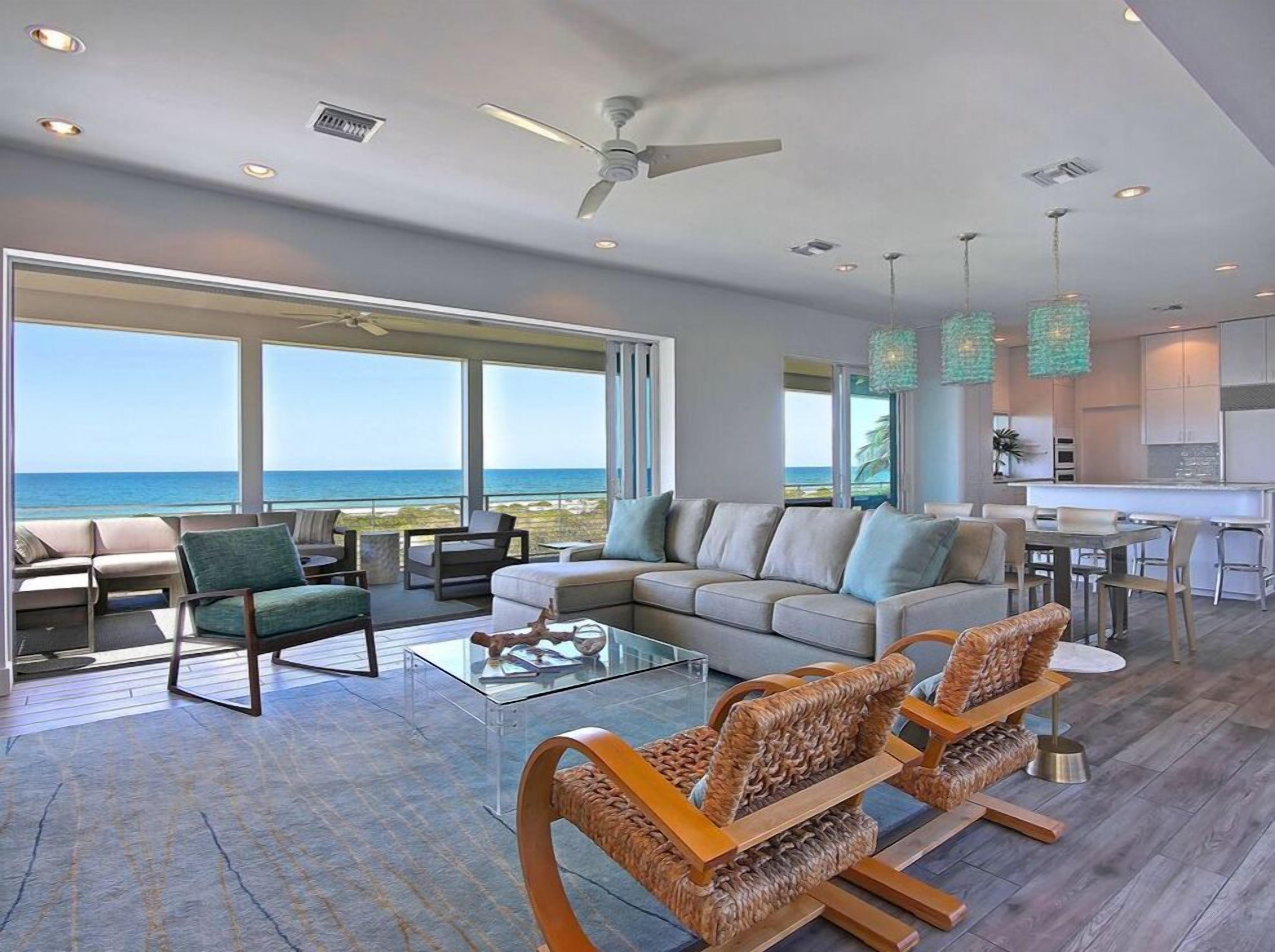 Luxury House, 6 Bedrooms, Beach View, Beachfront | Living room | Flat-screen TV, Netflix, DVD player