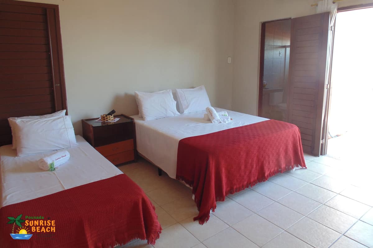 Blackout drapes, WiFi (free), bed sheets