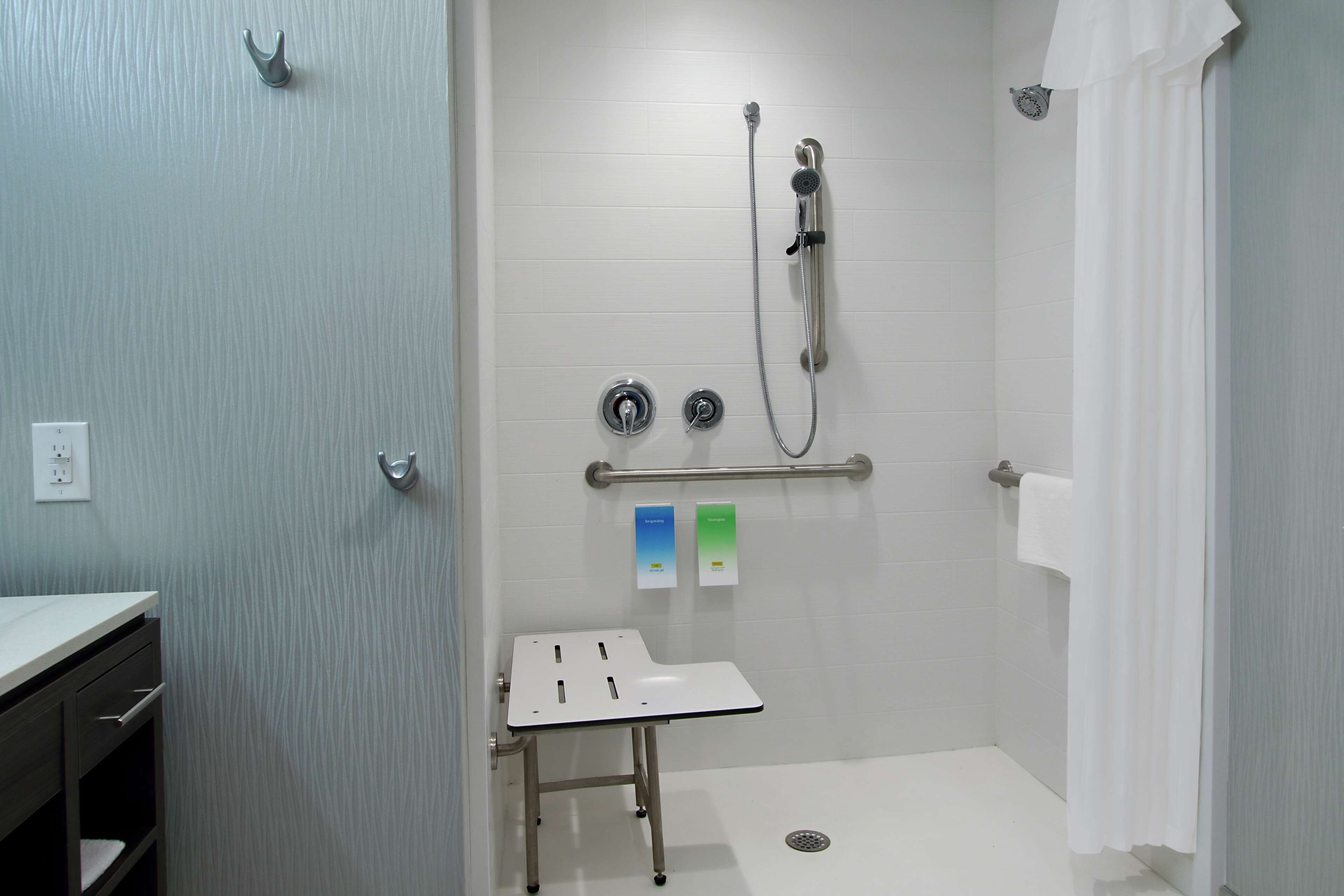 free toiletries, hair dryer, towels