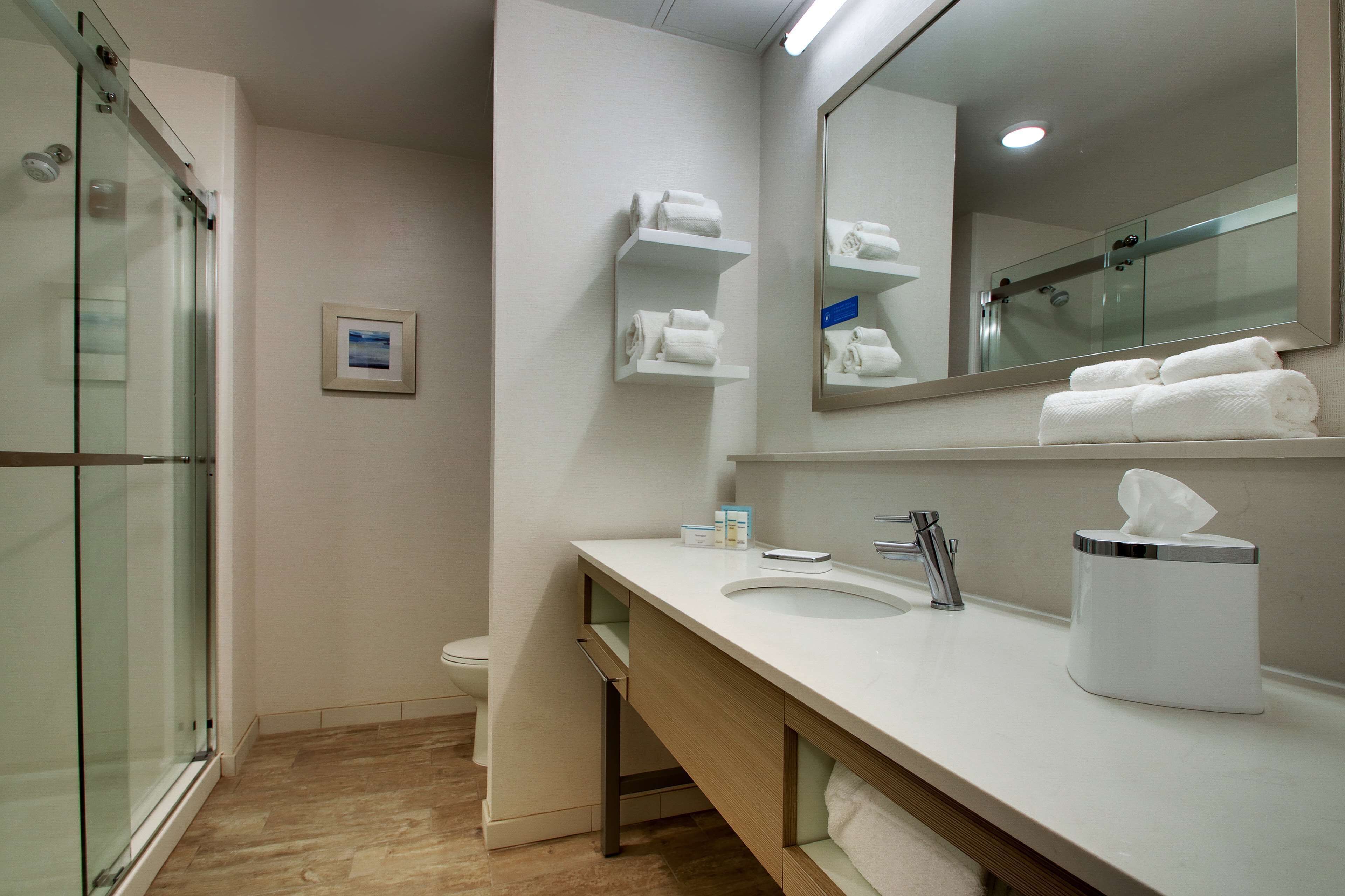 free toiletries, hair dryer, towels