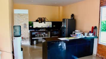 Family House, 4 Bedrooms | Private kitchen | Full-size fridge, microwave