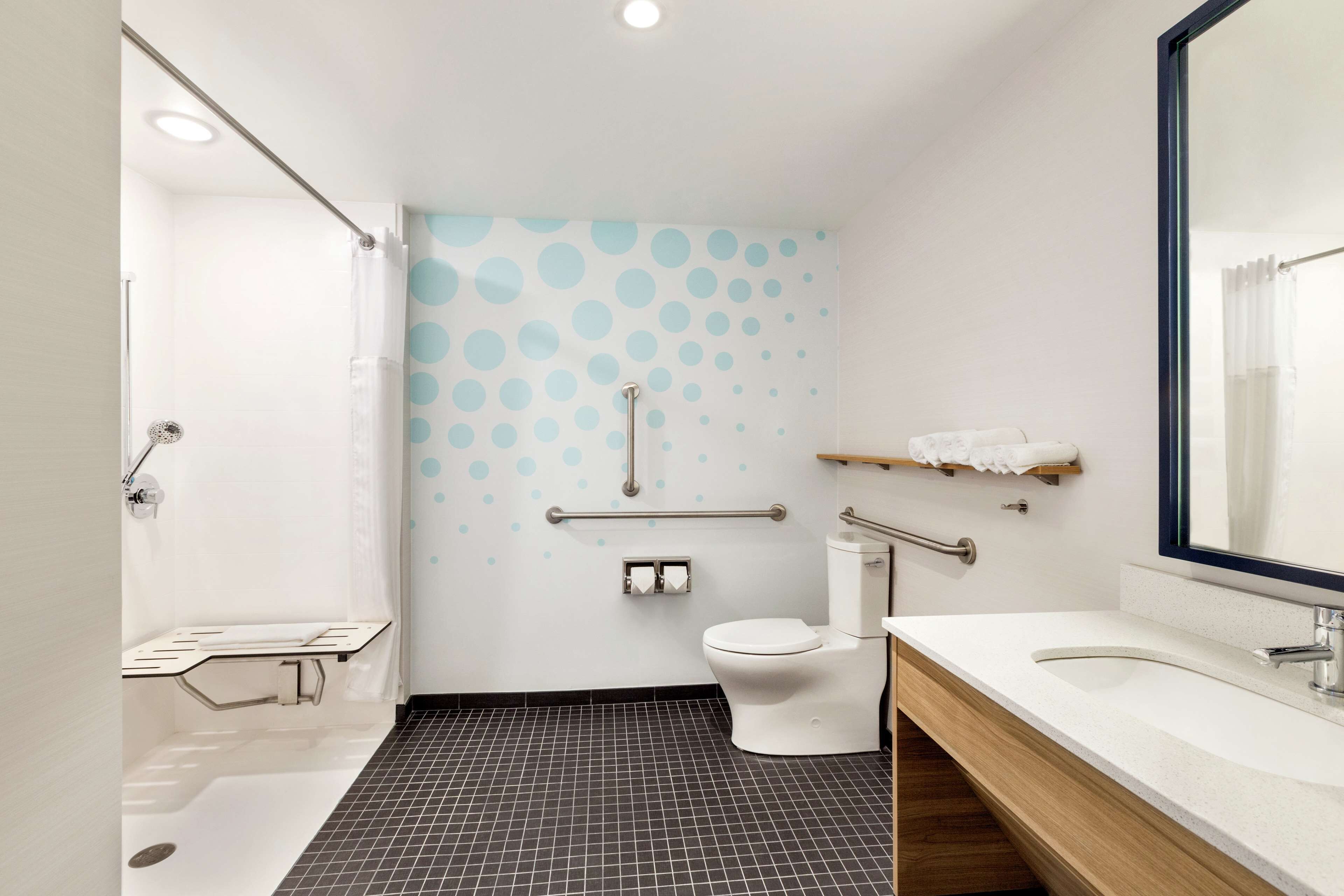 room, 2 queen beds, accessible (roll-in shower) | bathroom shower