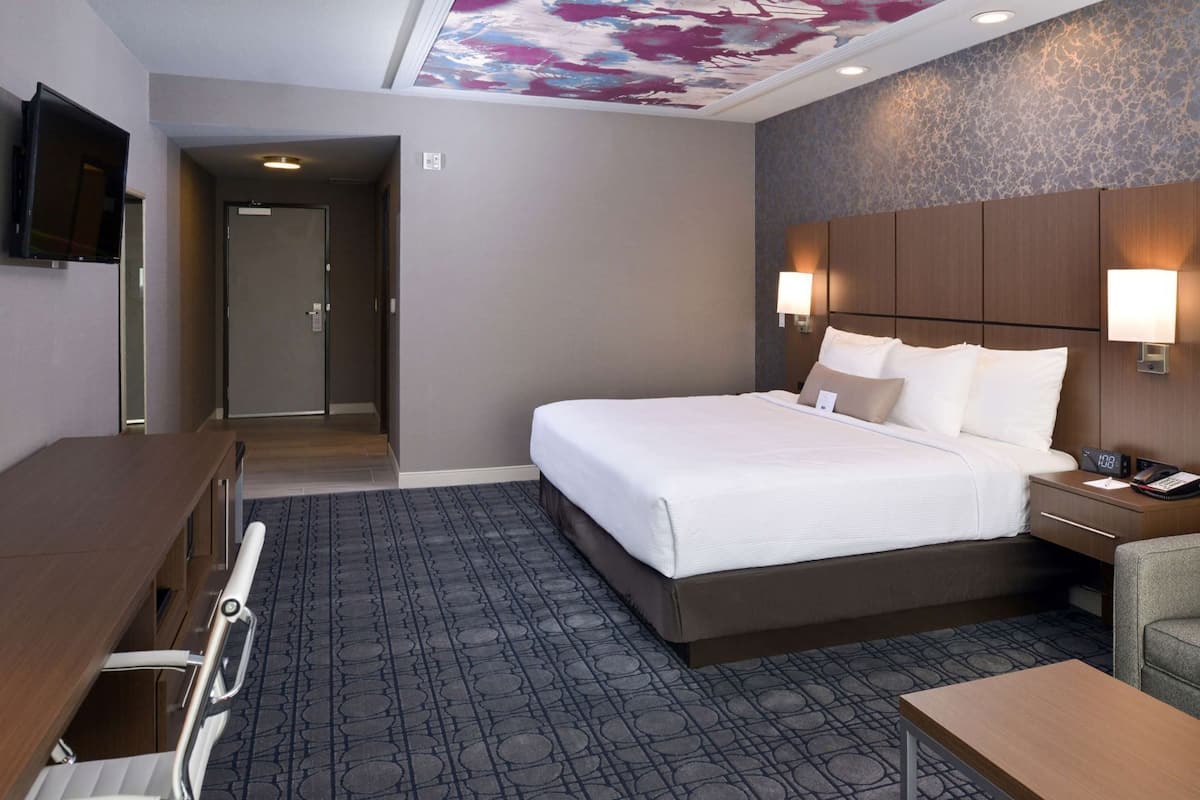 Pillowtop beds, desk, blackout drapes, soundproofing
