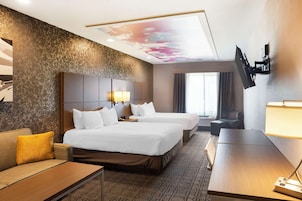 Standard Room, 2 Queen Beds, Non Smoking, Refrigerator & Microwave (with Sofabed) | Pillowtop beds, desk, blackout drapes, soundproofing