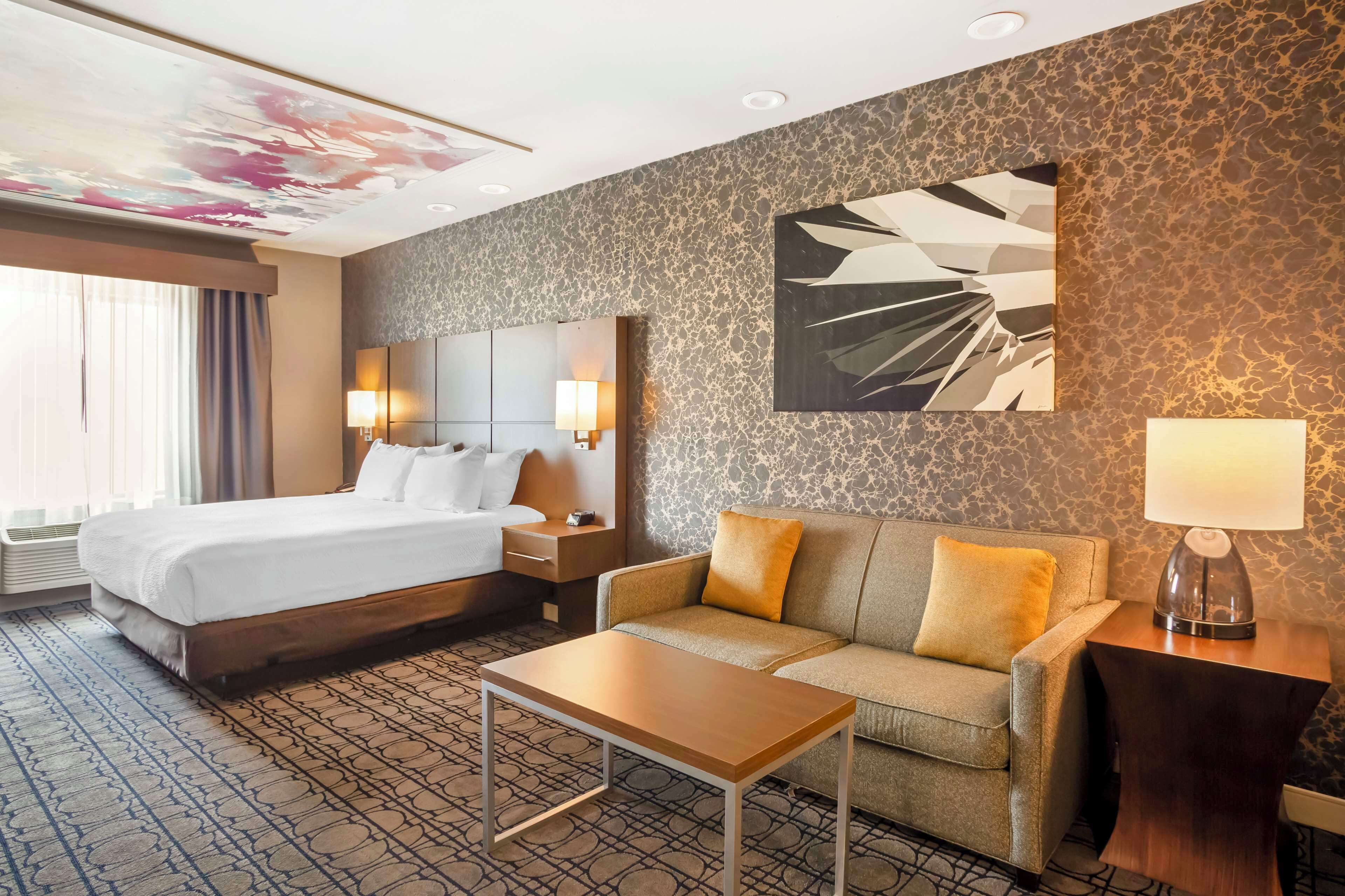 Standard Room, 1 King Bed, Accessible, Non Smoking (with Sofabed) | Pillowtop beds, desk, blackout drapes, soundproofing