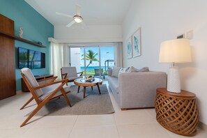 Apartment, 2 Bedrooms, Ocean View | Living area | Plasma TV