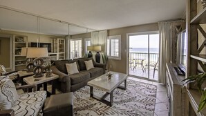 Condo, 1 Bedroom, Ocean View (Decor varies by unit) | Living area - Holiday Surf and Racquet Club (Destin)