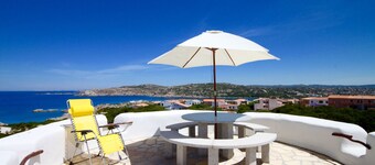 Romantic Old Middle Ages Tower at Sardinia Coast