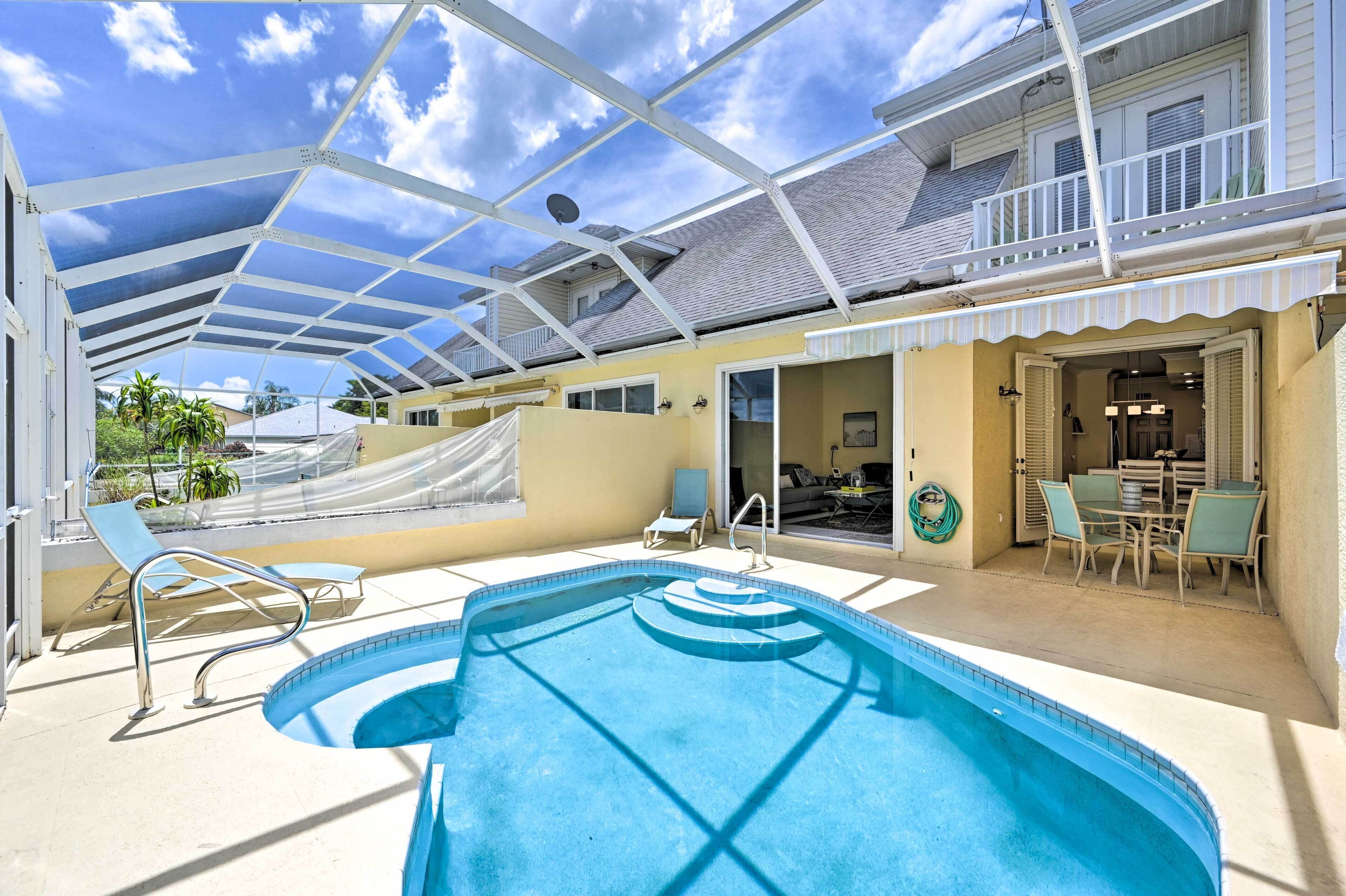A heated pool