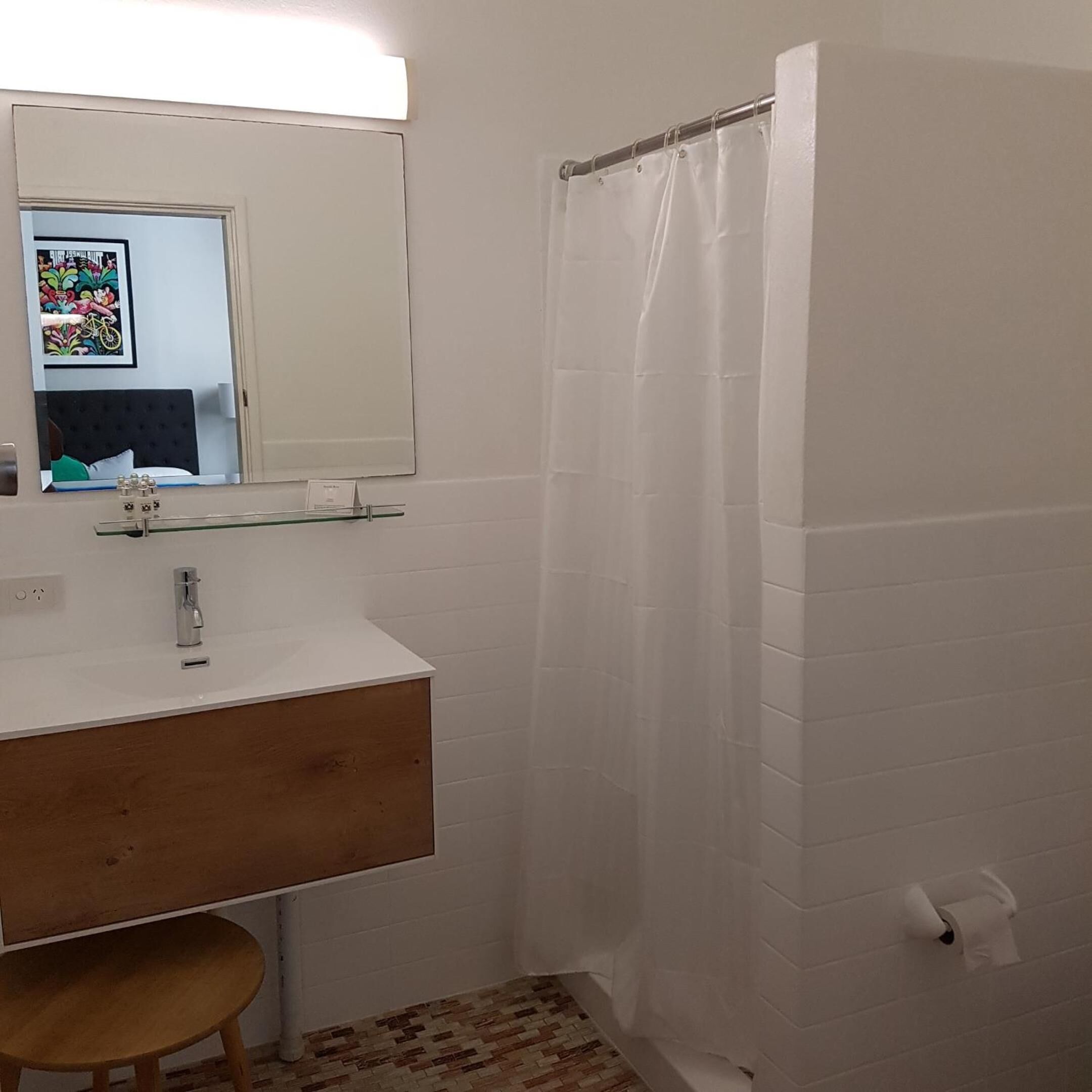 free toiletries, hair dryer, towels