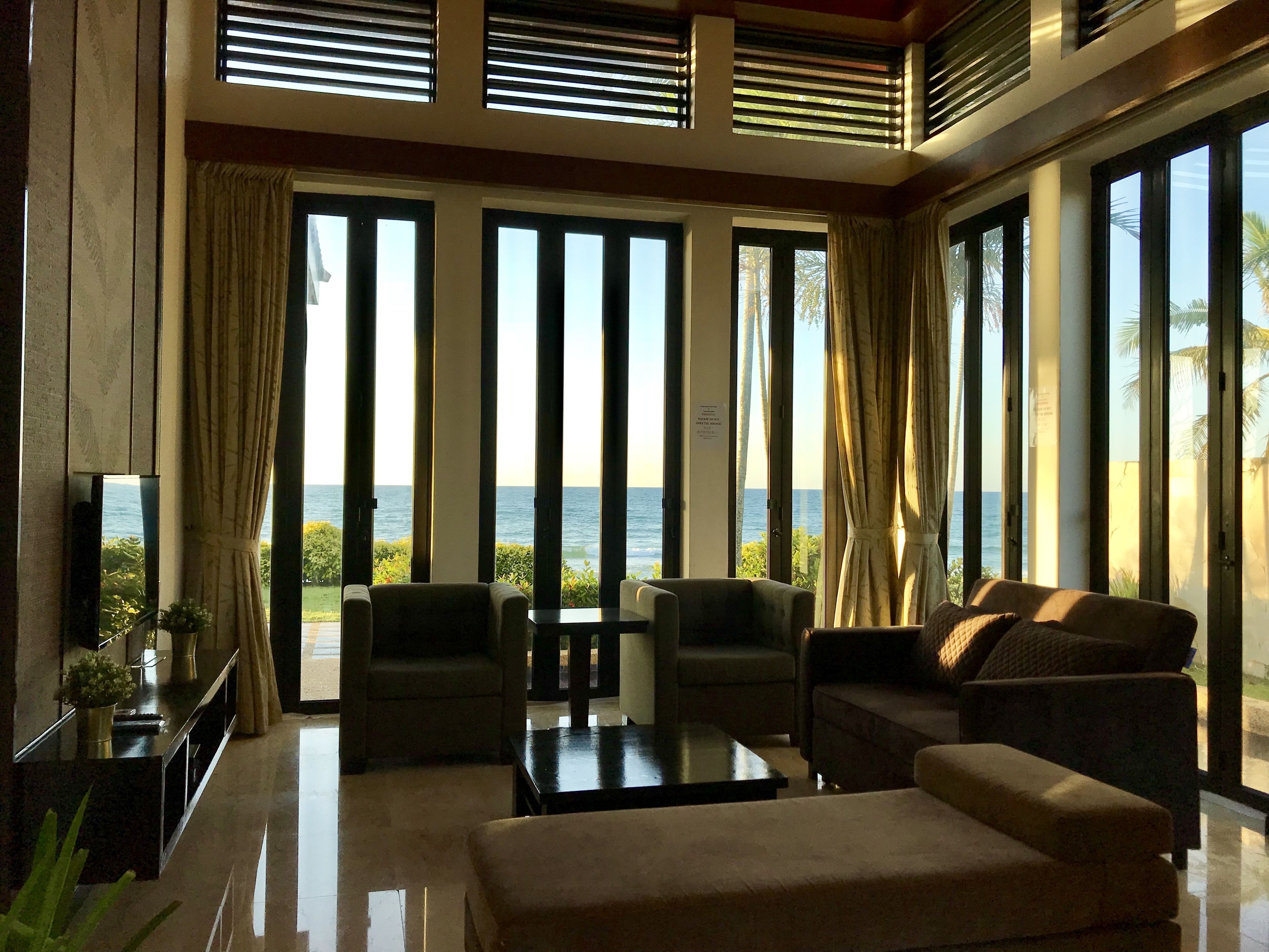 Beachfront, 2 Bedroom, Pool Villa | Living area | 40-inch flat-screen TV with cable channels, TV