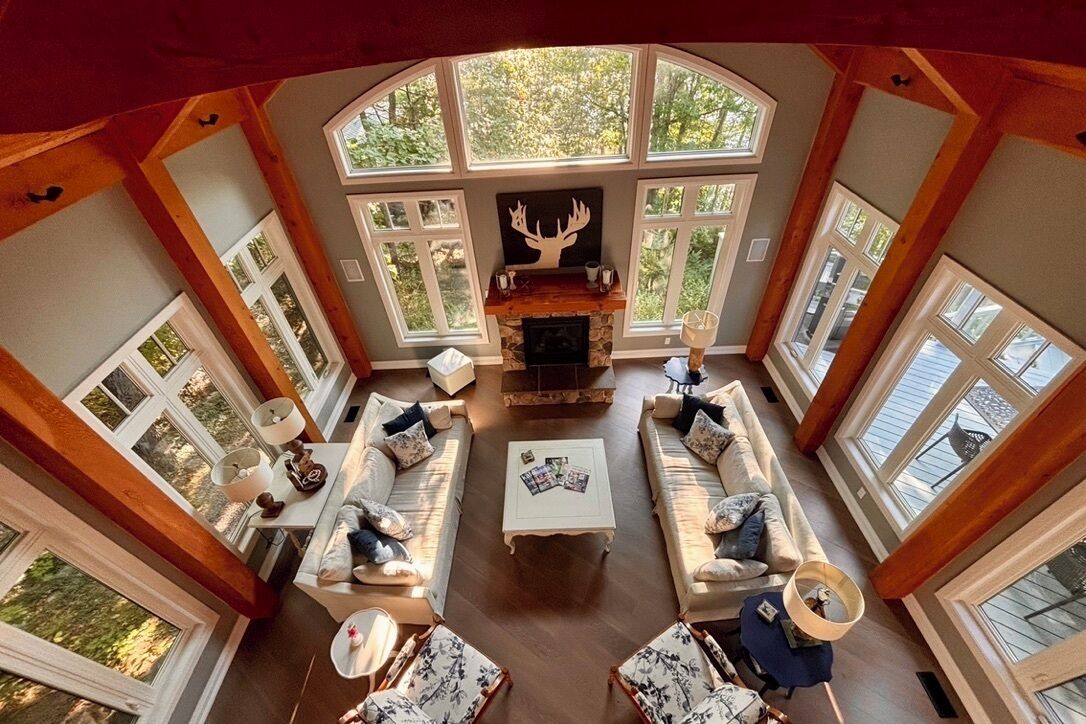 Smart TV, fireplace, DVD player, books