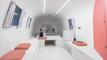 Airstream + Benefits | Premium bedding, free minibar, blackout curtains, free WiFi